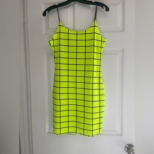 Neon checkered dress